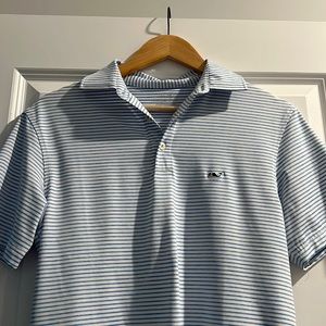 Vineyard Vines Men XS OTG polo blue and white stripe